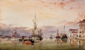 The Canale della Giudecca with the Redentore Beyond by Edward William Cooke