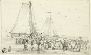 The Catch Coming In by Edward William Cooke