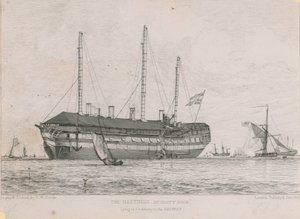 The Hastings lying in Ordinary in the Medway by Edward William Cooke