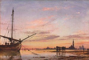 View Across the Lagoon, Venice, Sunset