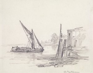 View on the Thames at Battersea by Edward William Cooke