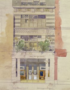 Design for the facade of McLean Fine Art Galleries, Haymarket, London