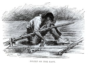 Asleep on the Raft, Illustration from 