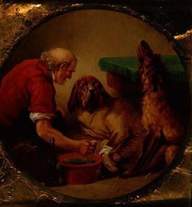 First Aid by Edwin (after) Landseer