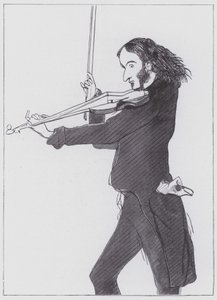 Nicolo Paganini by Edwin (after) Landseer