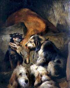 Death of a Stag by Edwin (attr. to) Landseer