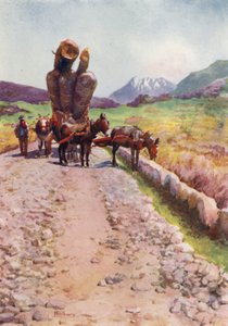 Corsica: Mules Drawing Timber by Edwin Arthur Norbury