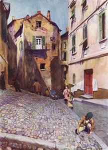 Corsica: Old houses, Bastia by Edwin Arthur Norbury