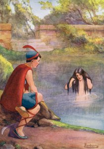 Immediately There Leaped Out a Beautiful Maiden by Edwin Arthur Norbury