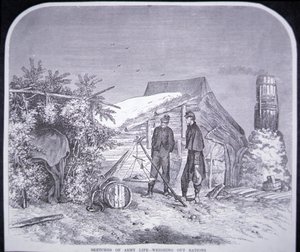 Sketches of Army Life - Weighing Out Rations, from 