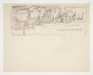 Composition study for The Quest of the Holy Grail (series of fifteen paintings for the Boston Public Library, completed in 1901)
