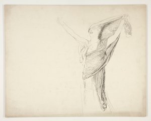 Figure in a Toga, Sketch for an Unidentified Shakespeare Play by Edwin Austin Abbey