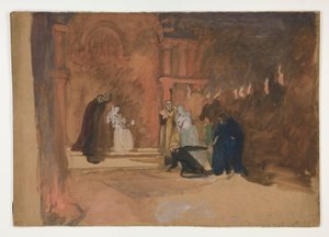 Figure Scene. Hamlet? by Edwin Austin Abbey