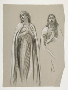 Figure Studies for The Golden Tree, from The Quest of the Holy Grail by Edwin Austin Abbey