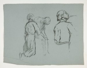Figure Studies for the Knighting of Sir Galahad, from The Quest of the Holy Grail by Edwin Austin Abbey