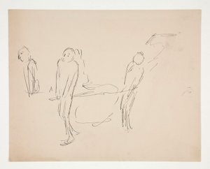 Figure Study - Two Men Carrying a Stretcher
