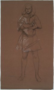 Figure Study. Man in Medieval Costume by Edwin Austin Abbey