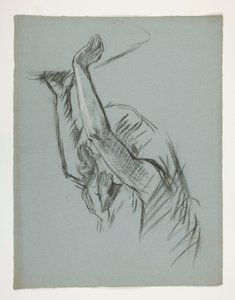 Figure Study for Castle of the Grail, from The Quest of the Holy Grail (a series of 15 paintings for the Boston Public Library, completed in 1901) by Edwin Austin Abbey