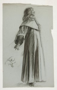 Figure study for King Arthur by Edwin Austin Abbey