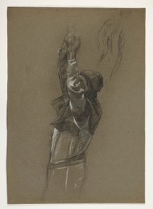 Figure study for King Arthur by Edwin Austin Abbey