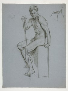 Figure Study for The Spirit of Vulcan, Genius of the Workers in Iron and Steel, Capitol Rotunda, Harrisburg, Pennsylvania by Edwin Austin Abbey