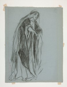 Figure Study for the Castle of the Maidens, from The Quest of the Holy Grail by Edwin Austin Abbey