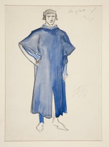John of Gaunt, Costume Sketch for Henry Irving by Edwin Austin Abbey