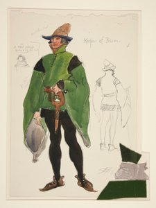 Keeper of Prison, costume sketch for Henry Irving by Edwin Austin Abbey