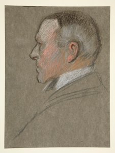 Left profile head of man, for Coronation of Edward VII
