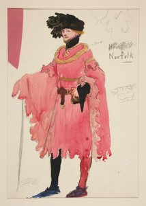 Norfolk, Costume Sketch for Henry Irving