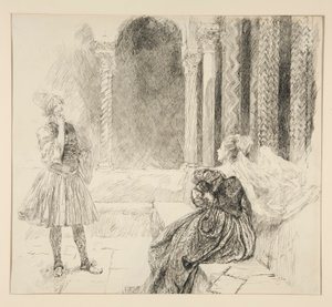 Olivia and Viola, Illustration for Act I, Scene V, Twelfth Night