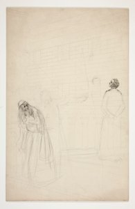Shylock on bridge - Act I, Merchant of Venice by Edwin Austin Abbey