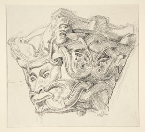 Sketch of a Capital by Edwin Austin Abbey