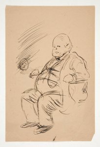 Sketch of a Fat Man, Seated by Edwin Austin Abbey