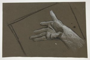 Sketch of a hand by Edwin Austin Abbey