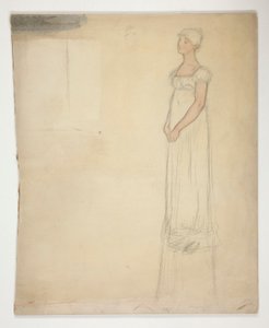Sketch of a Woman - Costume Study for a Play?