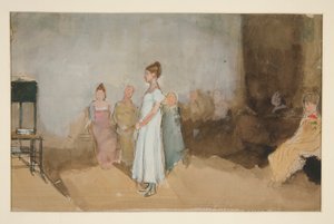 Sketch of a Woman in an Interior
