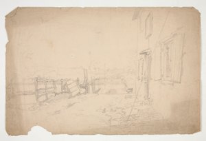 Sketch of an Exterior of a Country House by Edwin Austin Abbey