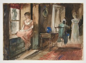 Sketch of Figures in an Interior