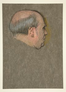 Study of Baldheaded Man for Coronation of Edward VII by Edwin Austin Abbey
