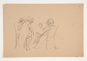 Study for illustration for Oliver Goldsmith by Edwin Austin Abbey