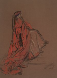 Study for Cardinal Woolsey for Trial of Catherine by Edwin Austin Abbey