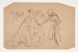 Study for The Quest of the Holy Grail (series of fifteen paintings for the Boston Public Library, completed in 1901) by Edwin Austin Abbey