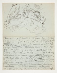 Study for The Quest of the Holy Grail (series of fifteen paintings for the Boston Public Library, completed in 1901): Study of Drapery