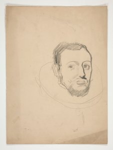 Study for head of a man: sketch for mural for the state capitol building in Harrisburg, Pennsylvania, 1902-1911 (completed by John Singer Sargent) by Edwin Austin Abbey