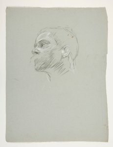 Study of a Head, for King Arthur by Edwin Austin Abbey