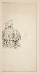Study of Back of a Seated Man in XV Century Costume, for a Shakespearean Scene