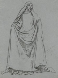 Study of Female Figure (verso: Male Figure) by Edwin Austin Abbey