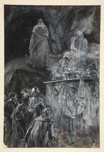 The Banquet, Illustration for Act III, Scene III, The Tempest by Edwin Austin Abbey