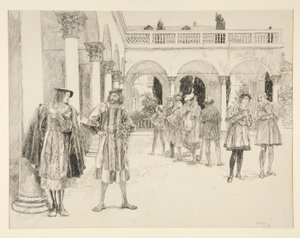 The Court of the Palace, from Act IV, Scene ii, Two Gentlemen of Verona
